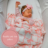 Beautiful Bows Baby Swaddle Blanket