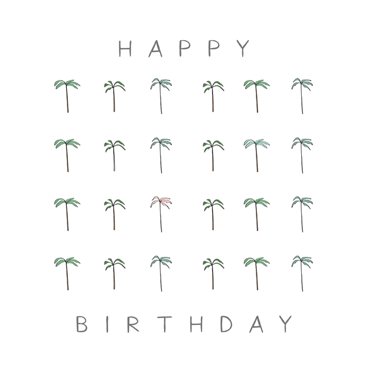 Happy Birthday Card - Palms