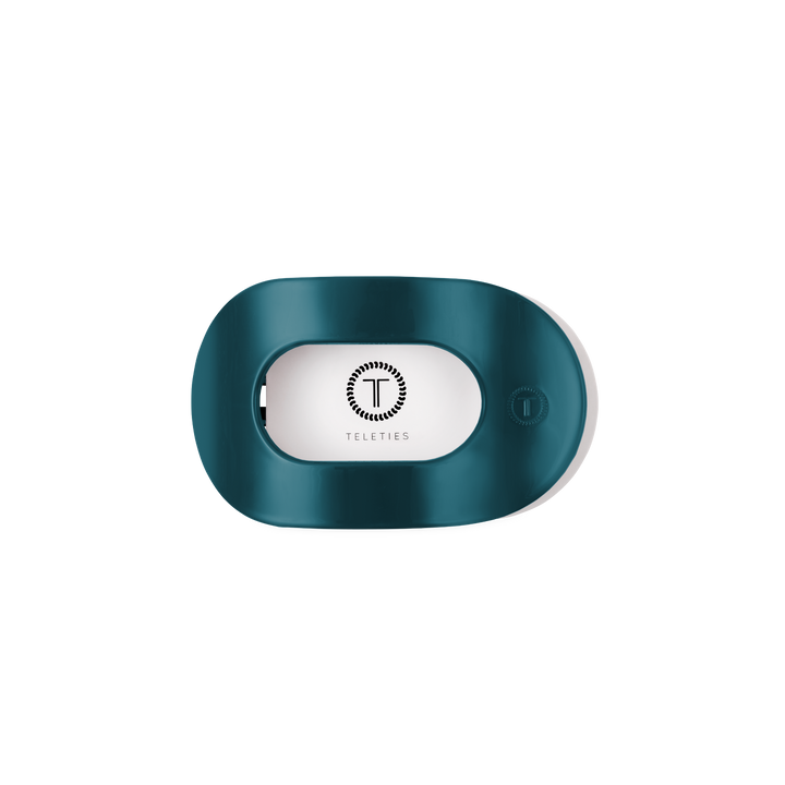 Teal With It Small Flat Round Hair Clip