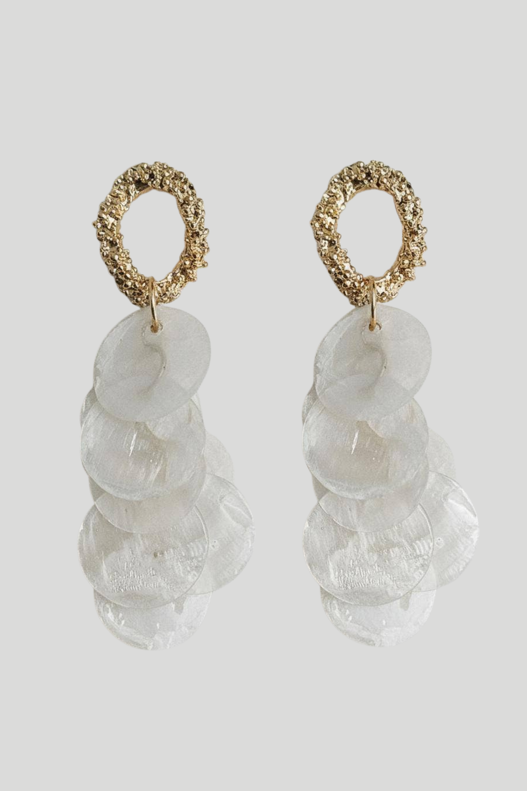 French Style Shell Tassel Drop Earrings