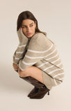 Z Supply: Fin Stripe Sweater Dress-  Heather Taupe