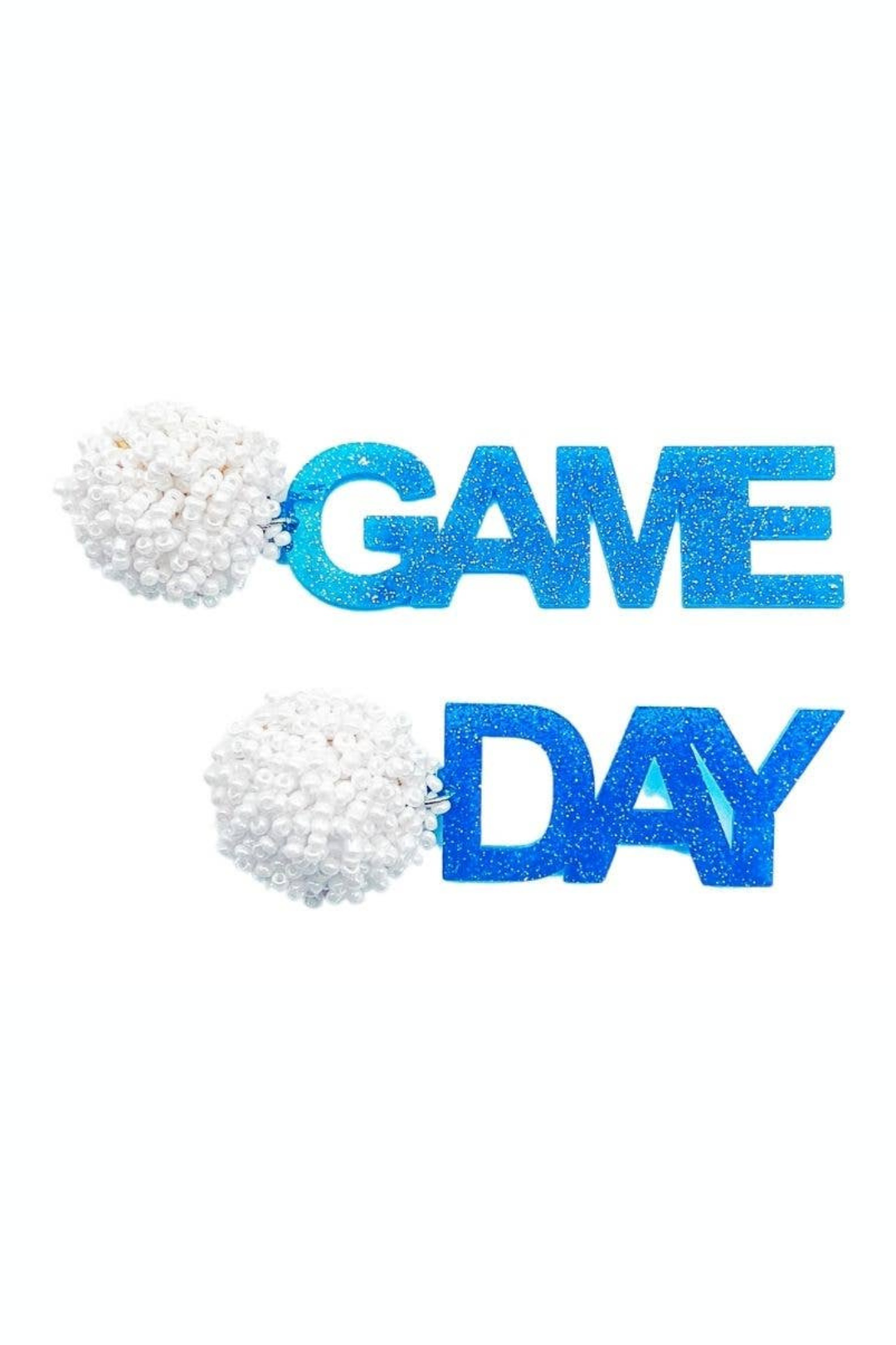 Game Day Earring - Blue Glitter
