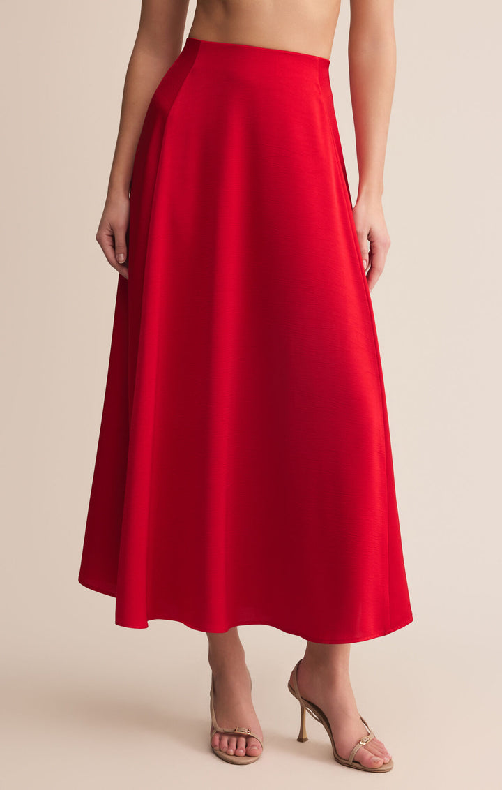 Z Supply: Northpointe Midi Skirt Festive Red