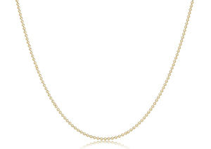 15" Choker Classic Beaded Chain - Gold