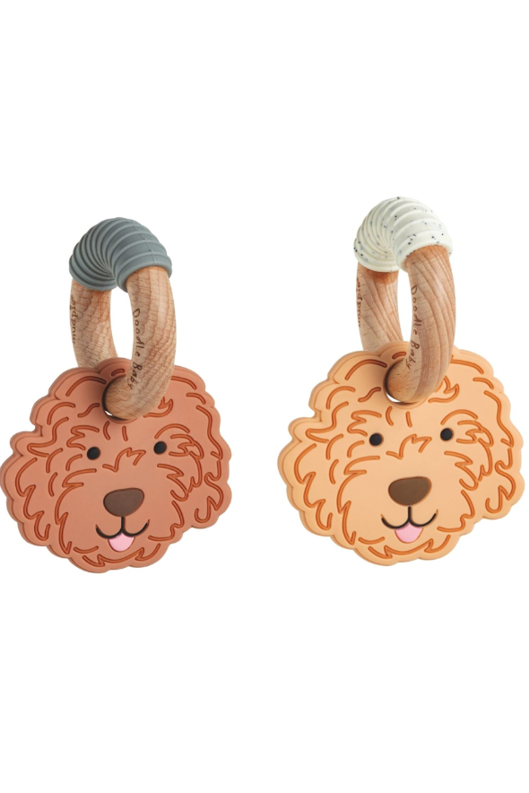 golden doodle teether - mud pie
