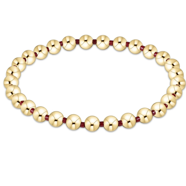 enewton: Gameday hope grateful 5mm bead bracelet - wine