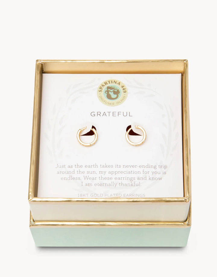 Spartina 449: Sea La Vie Hoop Earrings Grateful/Ring
