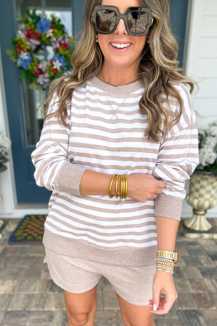 Z Supply: The Everyday Striped Crew - Heather Ash