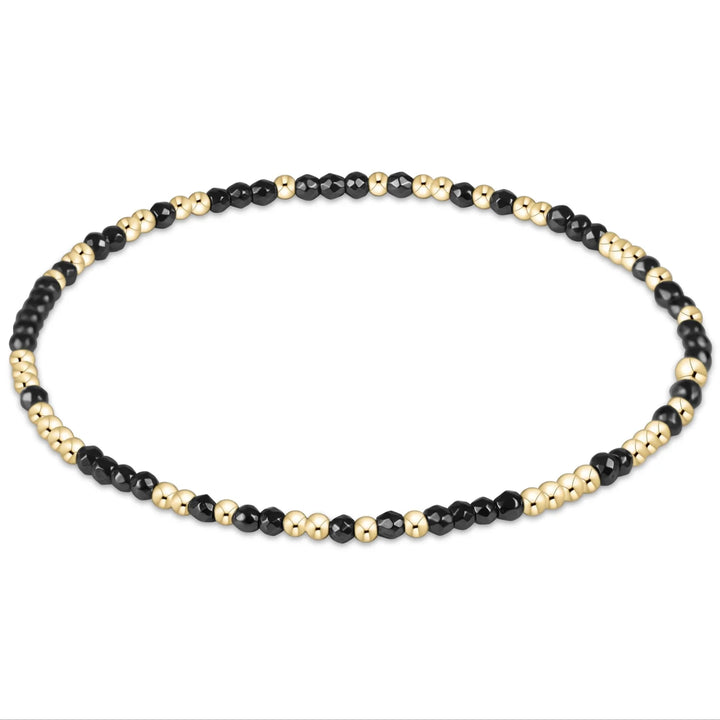 enewton: - Hope Unwritten Faceted Hematite 2mm Bead Bracelet