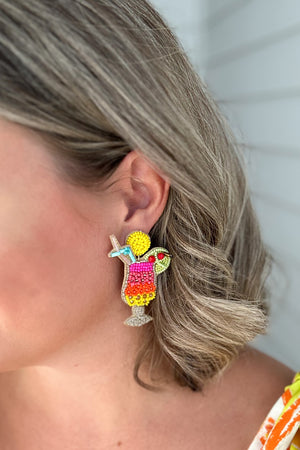 Summer Sippin' Beaded Earring