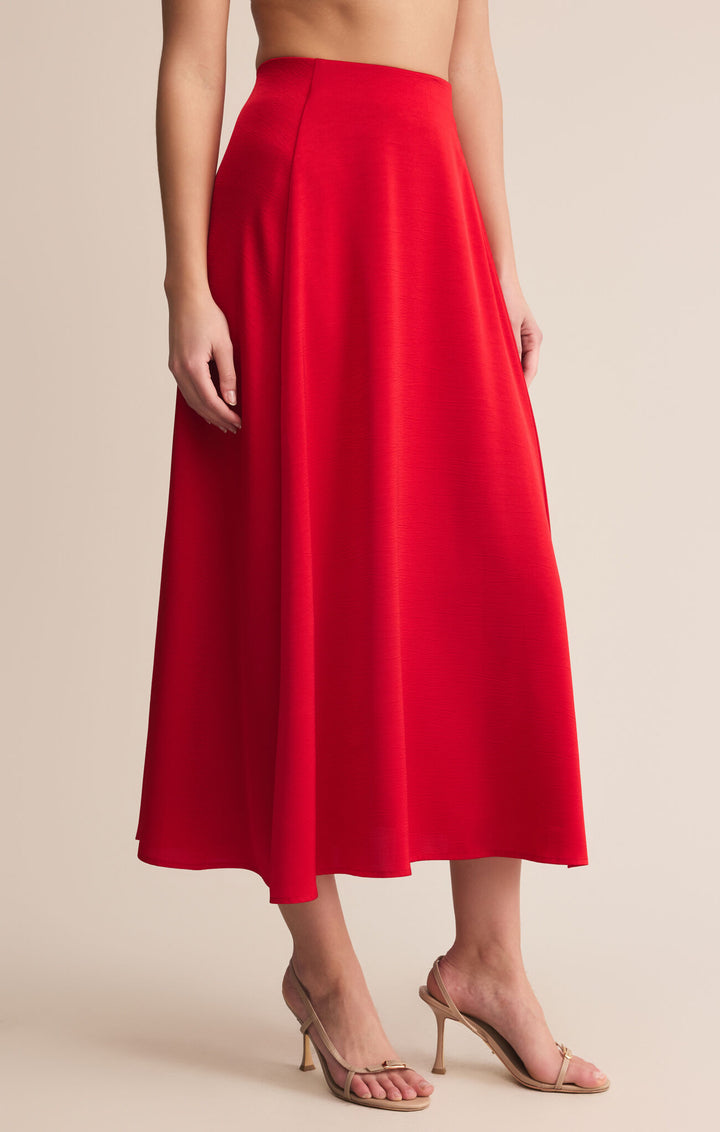 Z Supply: Northpointe Midi Skirt Festive Red