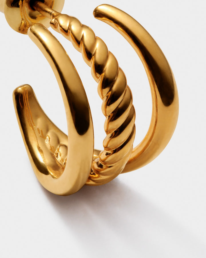 Katie Loxton: Laia Illusion Hoop Gold Earrings - B Social Boutique