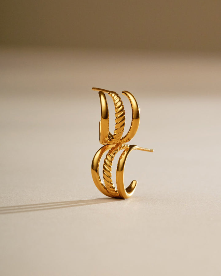Katie Loxton: Laia Illusion Hoop Gold Earrings - B Social Boutique