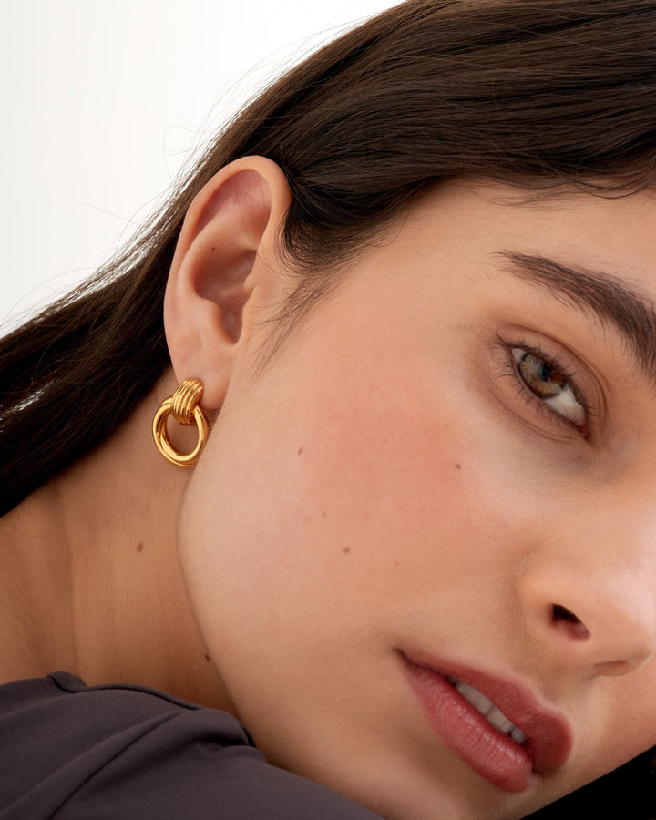 Katie Loxton: Demi Waterproof Gold Oversized Stud Earrings