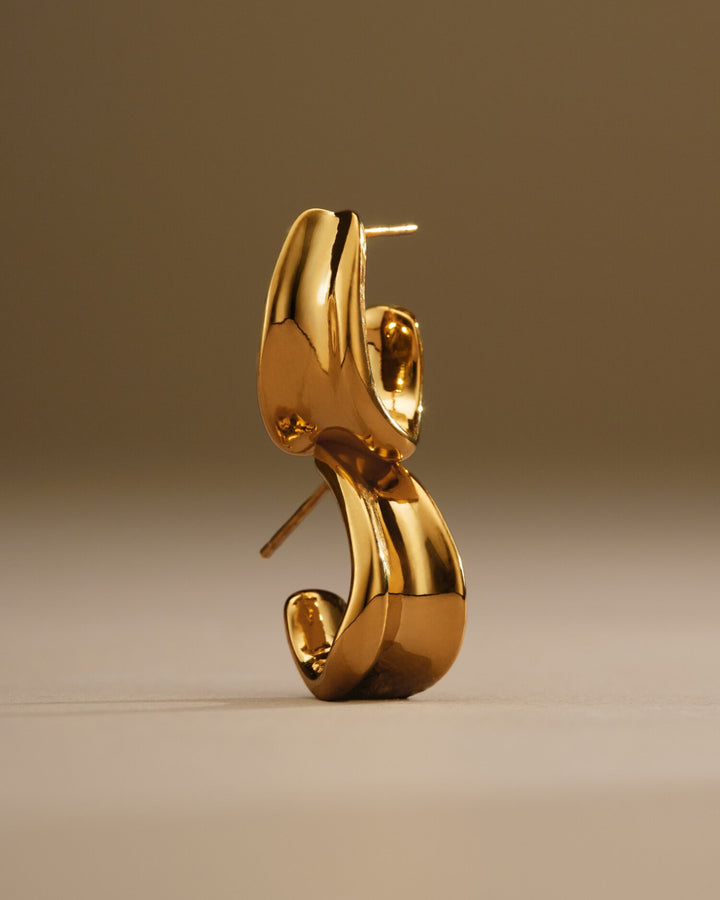 Katie Loxton: Molten Luxe Hoop Gold Earrings - B Social Boutique