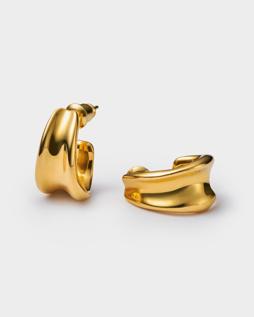 Katie Loxton: Molten Luxe Hoop Gold Earrings - B Social Boutique