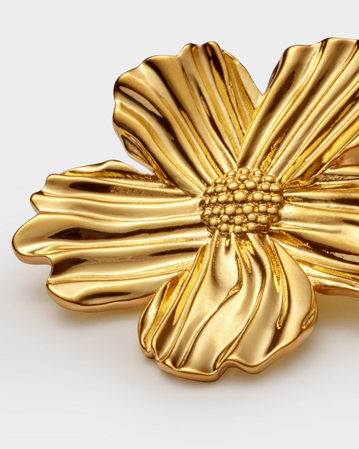 Katie Loxton: Floramour Oversized Gold Earrings - B Social Boutique