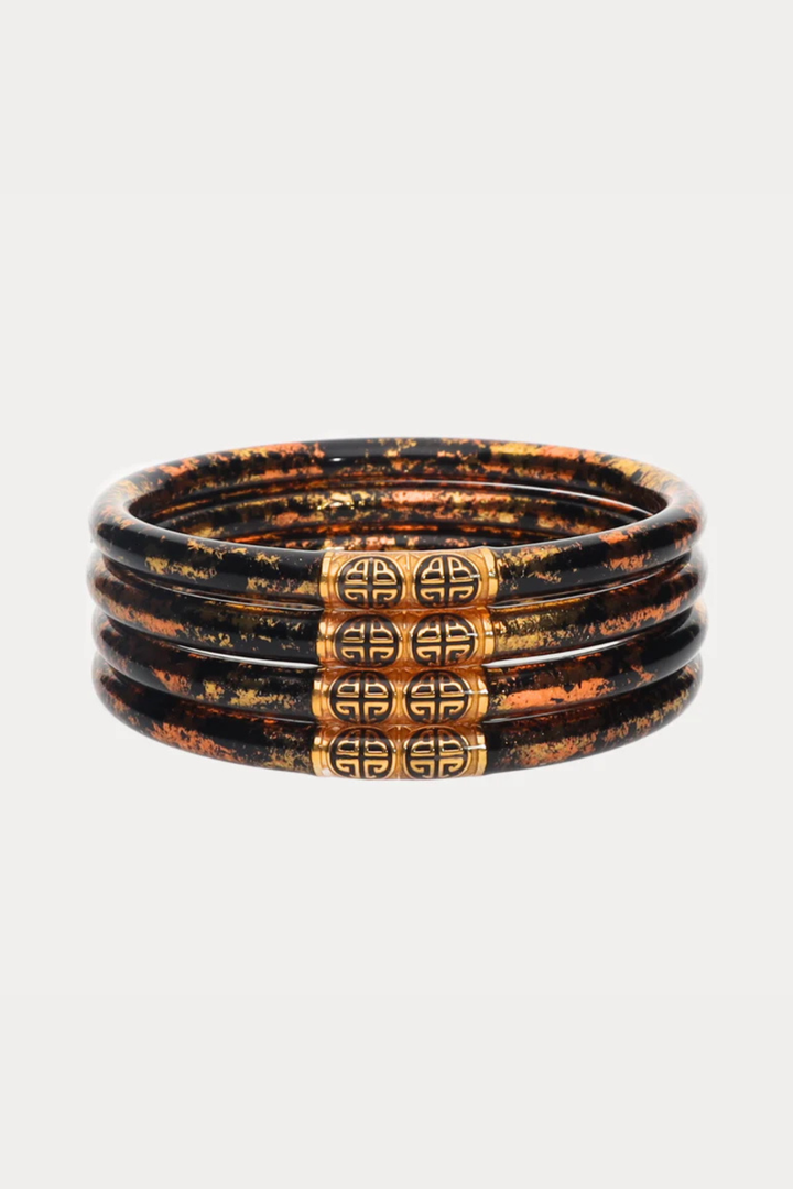 BuDhaGirl: KOI Leopard All Weather Bangle®  (Set of 4)