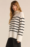 Z Supply: Fin Stripe Turtleneck Sweater - Sea Salt