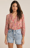 Z Supply: Carine Lima Floral Top - Cactus Flower