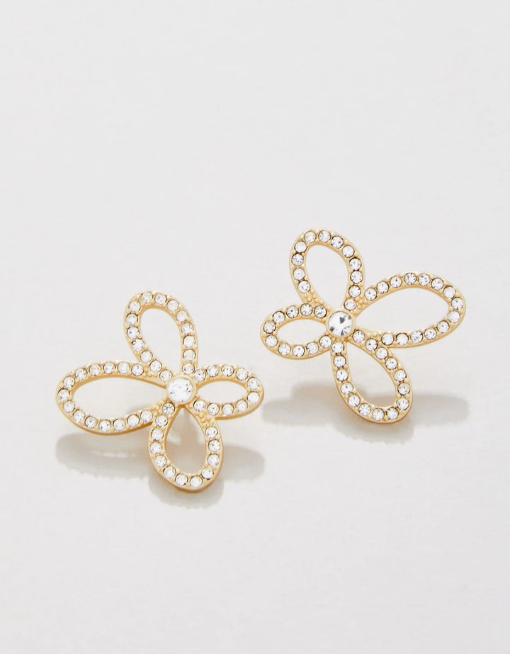 Spartina 449: Louise Flower Earrings - Crystal - B Social Boutique