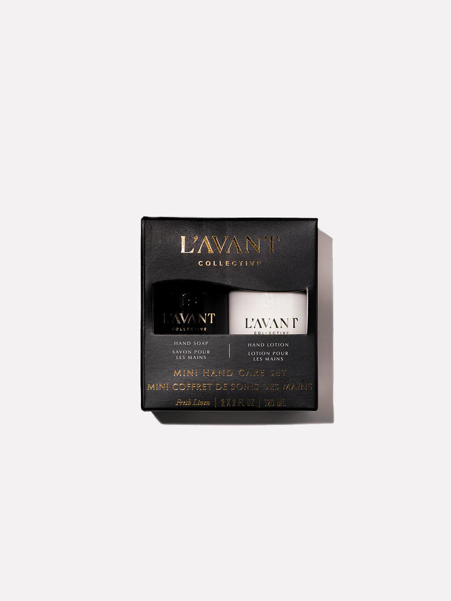 L'AVANT Collective: Mini Hand Care Set, Hand Soap + Hand Lotion, Fresh Linen