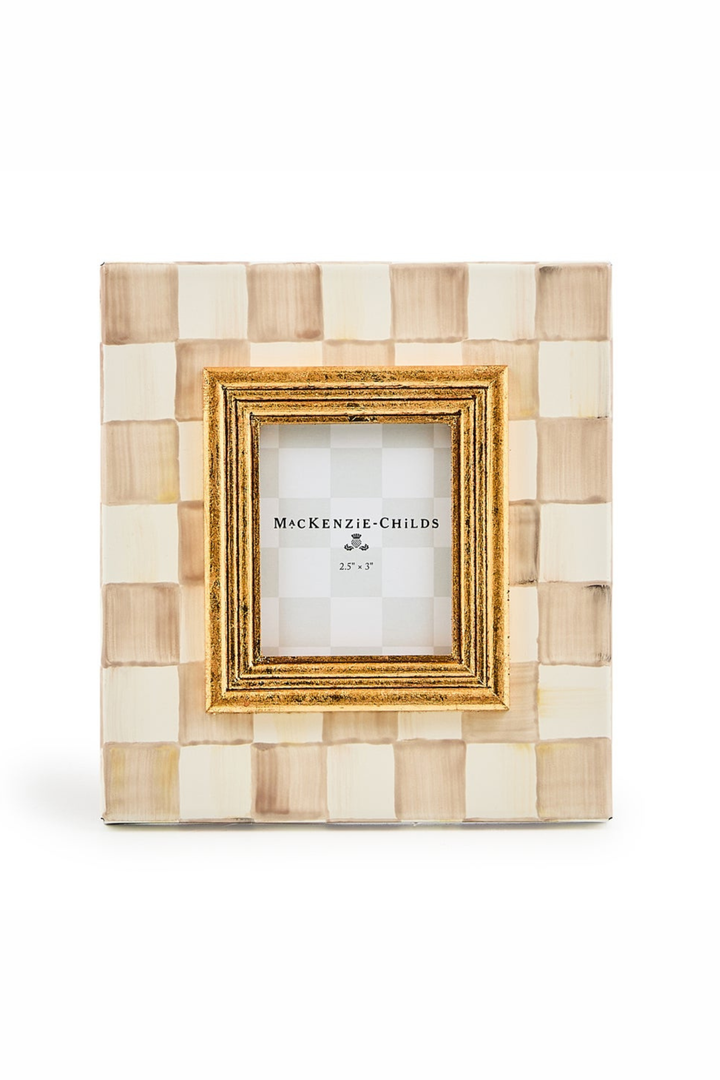 MacKenzie Childs: Mocha Check 2.5" x 3" Frame