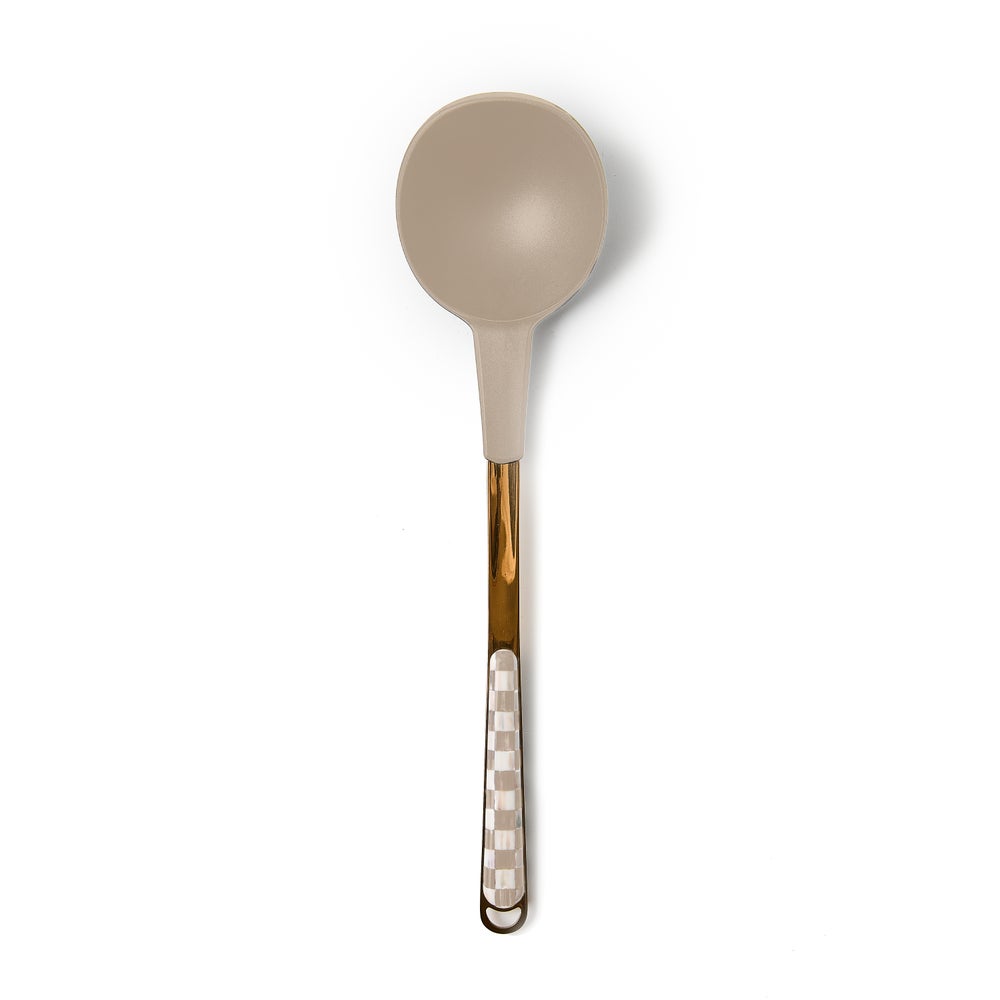 MacKenzie Childs: Mocha Check Ladle - B Social Boutique