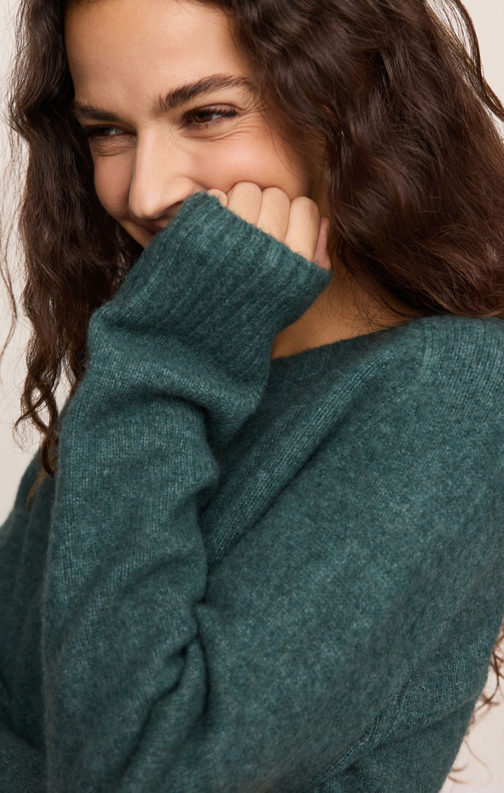 Z Supply: Stand In Sweater - Emerald Cove