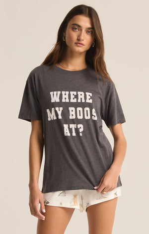 Z Supply: My Boo's Boyfriend Tee - Charcoal Heather