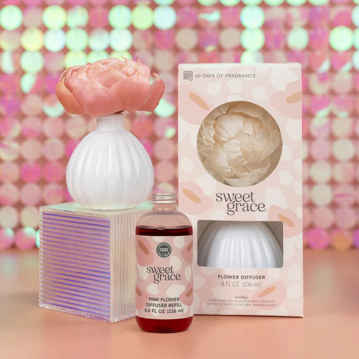 Sweet Grace Pink Flower Diffuser Oil Refill - B Social Boutique