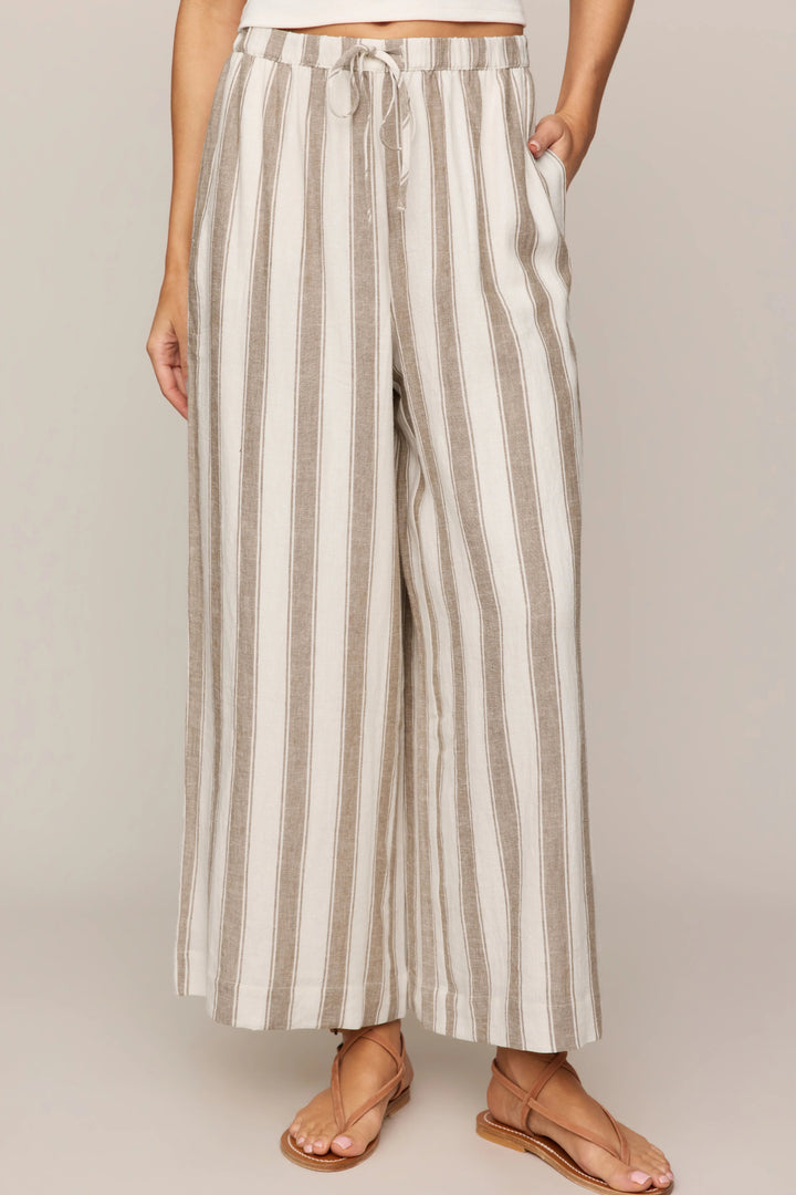 Z Supply: The Perfect Striped Pant - Light Toffee