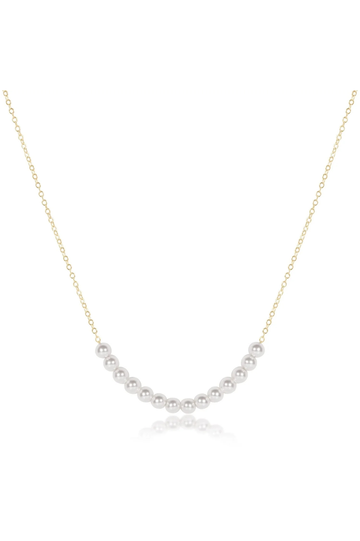 enewton: 16" Necklace Gold - Classic Beaded Bliss - 4mm Pearl