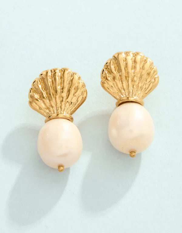 Spartina 449: Pearl Shell Stud Earrings