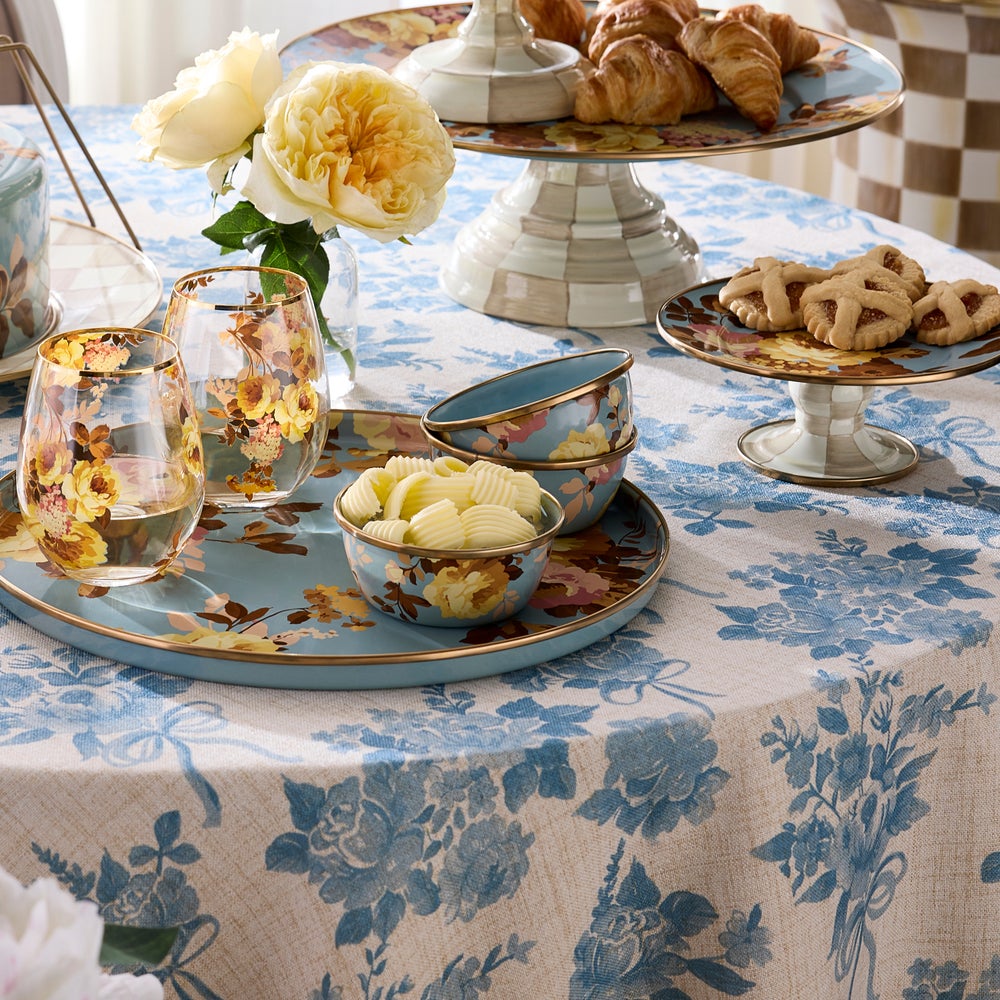 MacKenzie Childs: Wild Rose Slate Pinch Bowl