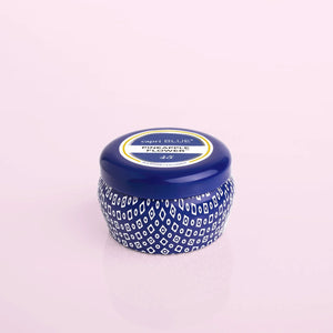 Pineapple Flower Blue Mini Tin Candle, 3 oz