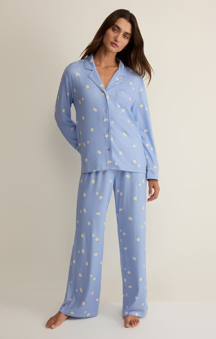 Z Supply: Snuggle PJ Top -  Ice Blue