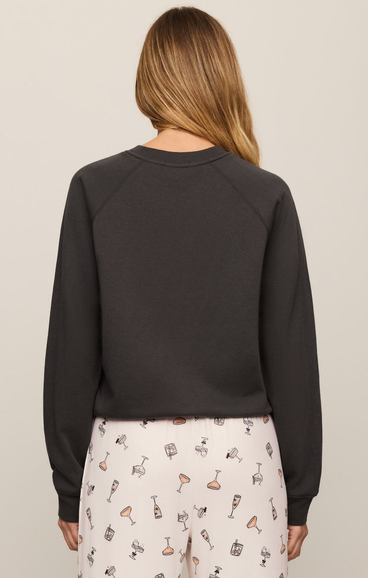 Z Supply: Booze Sweatshirt - Ash Black