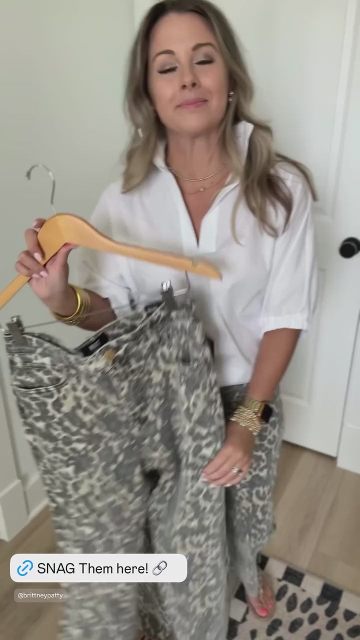 KUT: Kelsey High Rise Leopard Ankle Flare