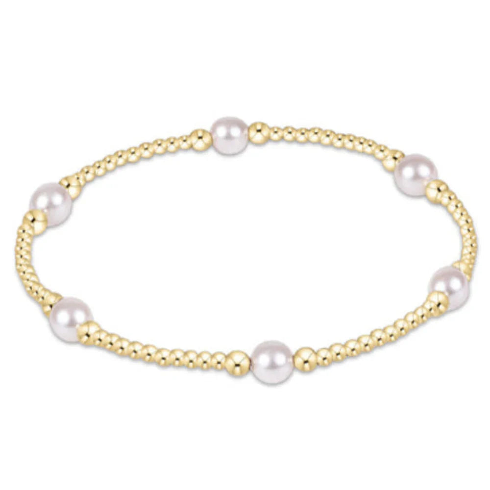 enewton: Purpose Pearl 5mm Gold Bracelet
