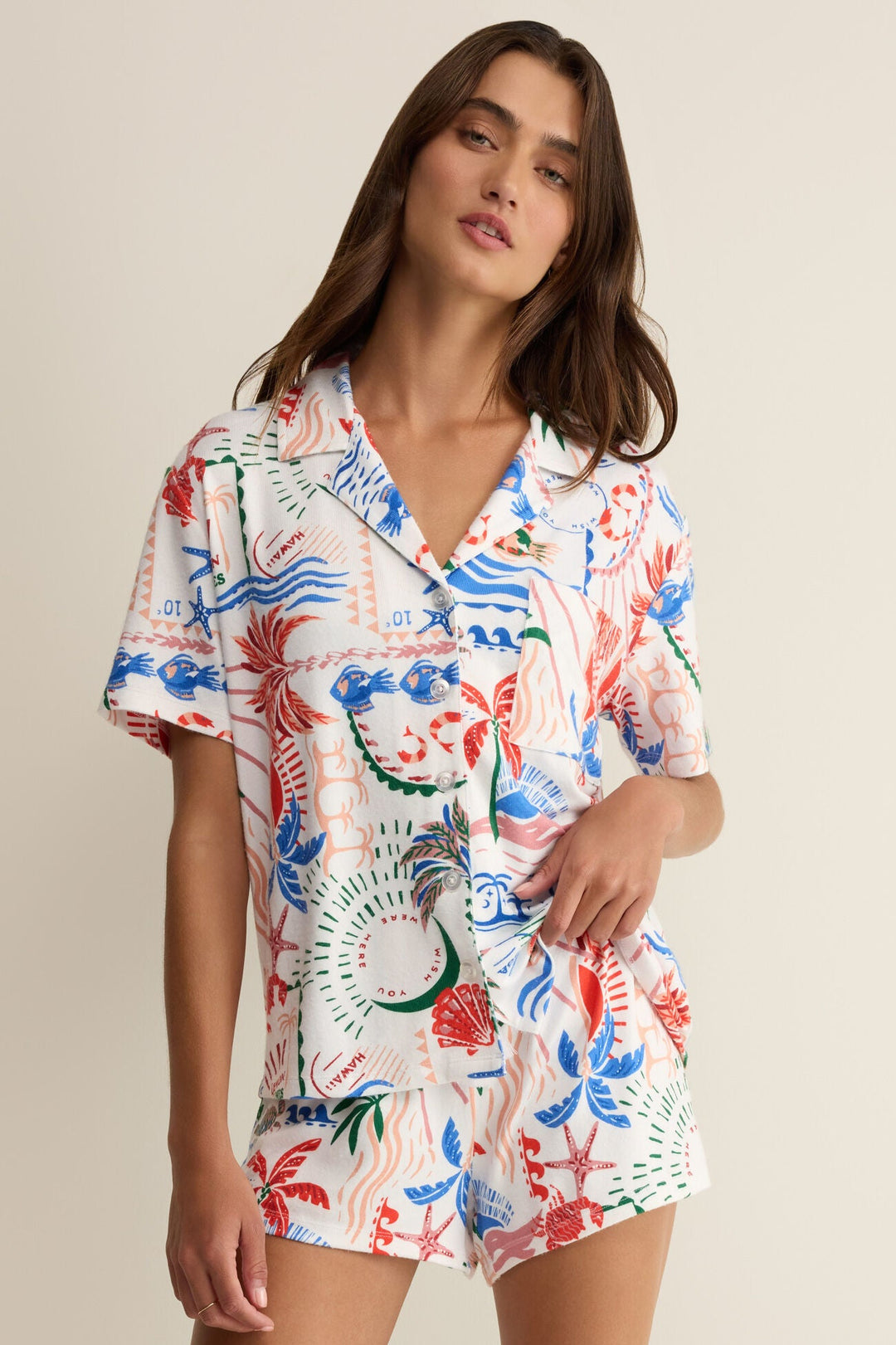 Z Supply: Beach Days Getaway PJ Top White