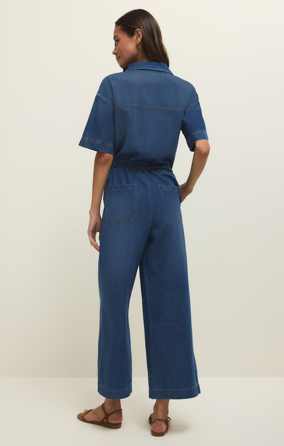 Z Supply: Elsie Denim Jumpsuit-  Deep Water