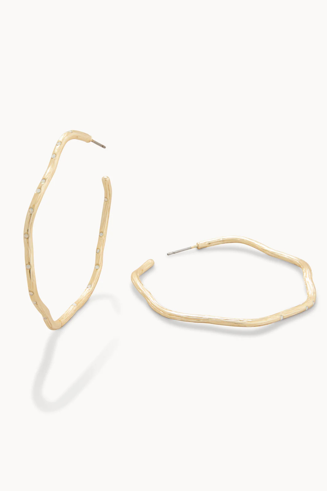 Spartina - Sand Bar Wave Hoop 50mm, White Opal - B Social Boutique