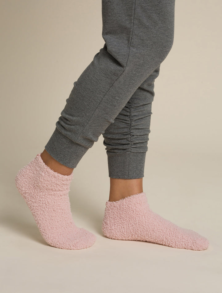 Barefoot Dreams: CozyChic® 2 Pair Tennis Sock Set - Dusty Rose