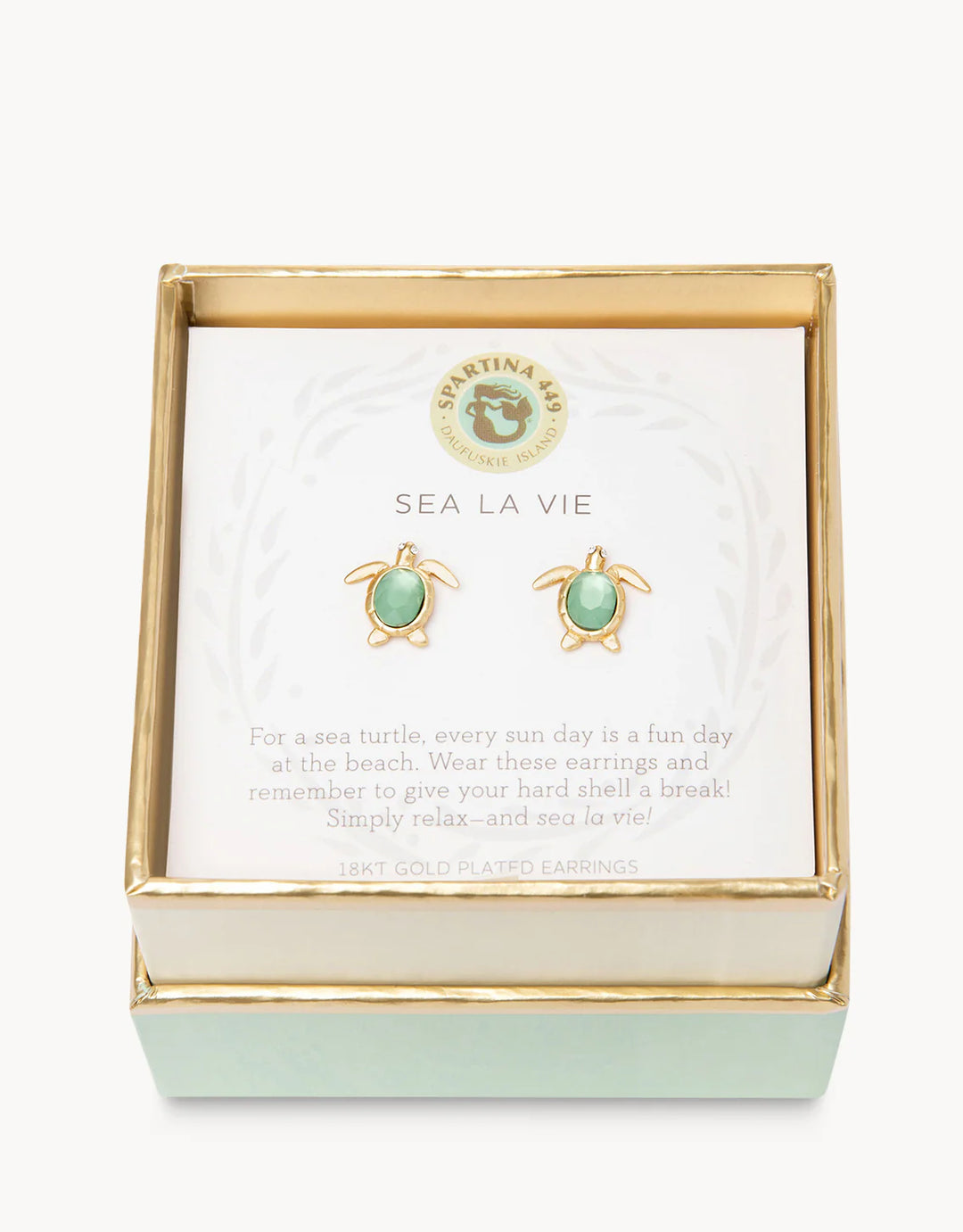 Spartina 449: Sea La Vie/Sea Turtle Studs - B Social Boutique