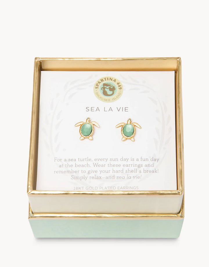 Spartina 449: Sea La Vie/Sea Turtle Studs - B Social Boutique