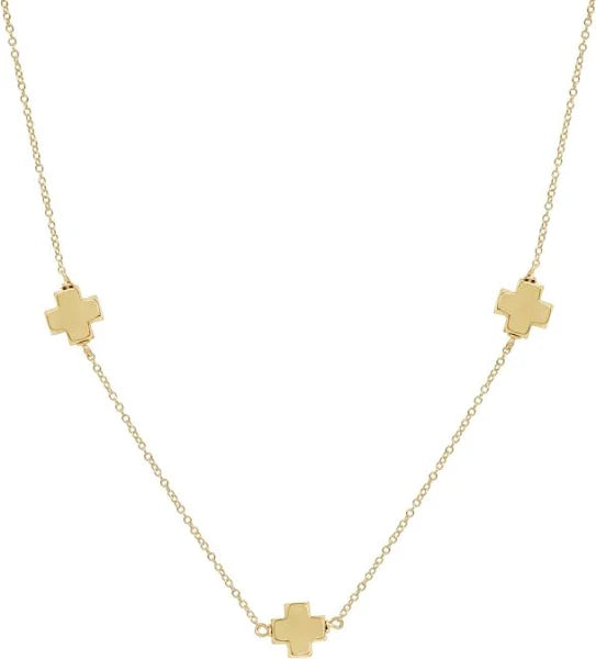 enewton:  17" Chocker Simplicity Chain Gold - Signature Cross Gold
