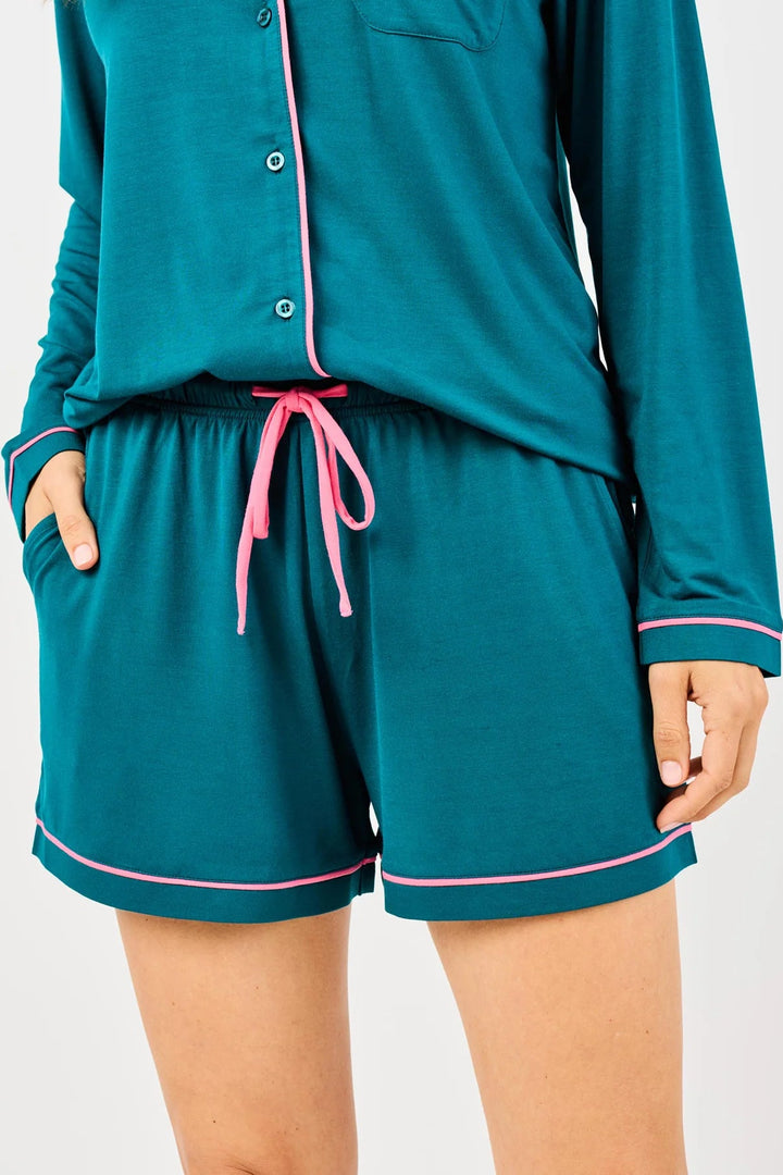 Mary Square: Charlotte Teal Shorts