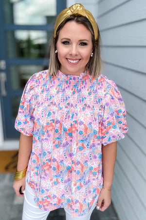 Into The Dream Blouse - Pink Combo
