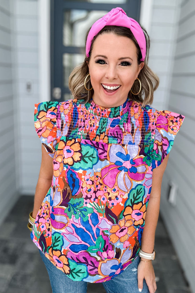 THML: To Be Smocked Floral Top